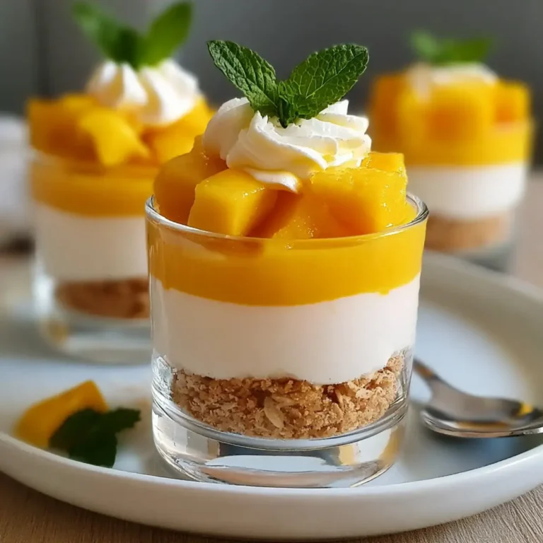 Mango Käsekuchen im Glas ohne Backen
