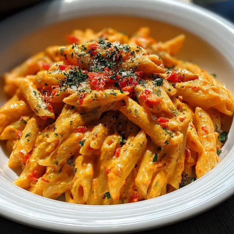 Penne in cremiger Paprikasoße