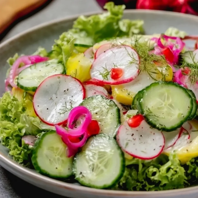 Radieschensalat mit Gurke & Gelber Bete