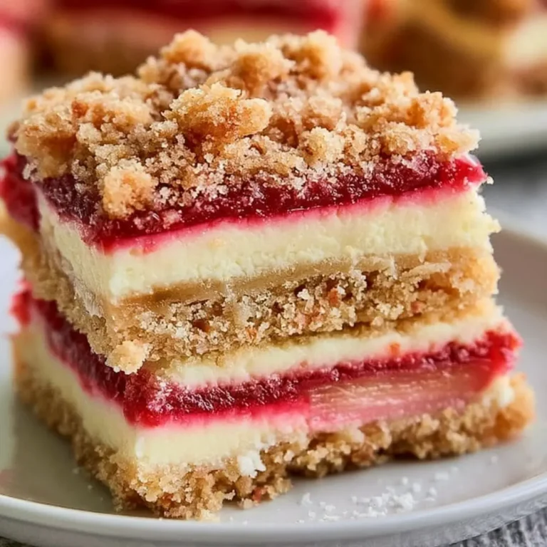 Rhabarber Frischkäse Bars