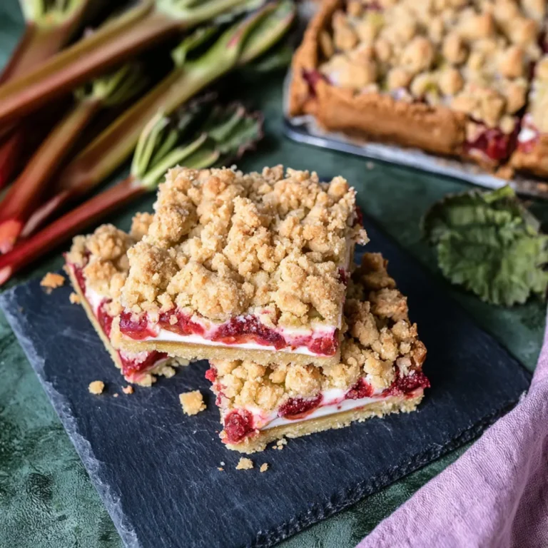 Rhabarberkuchen mit Streuseln