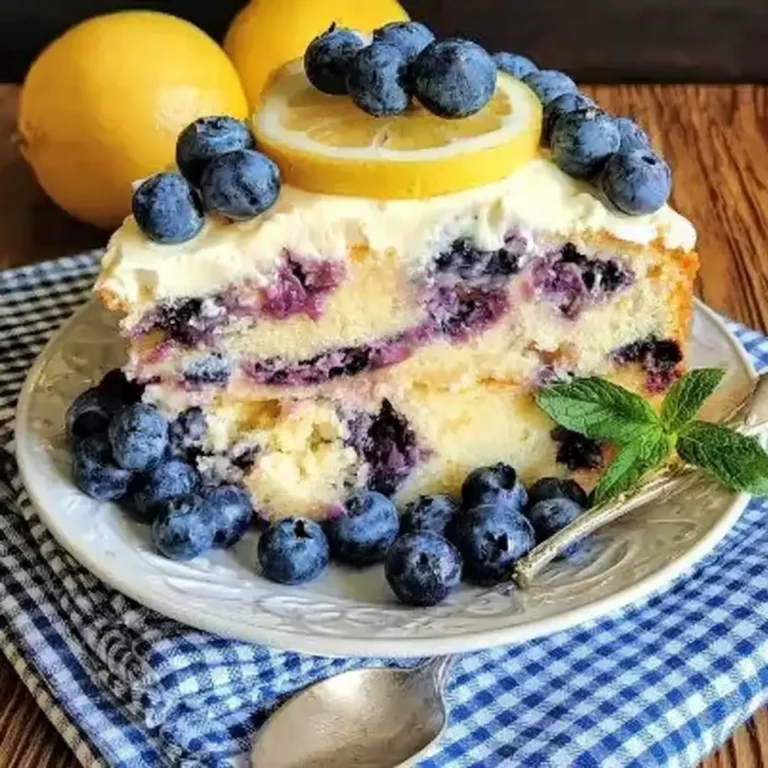 Zitronen Heidelbeer Kuchen