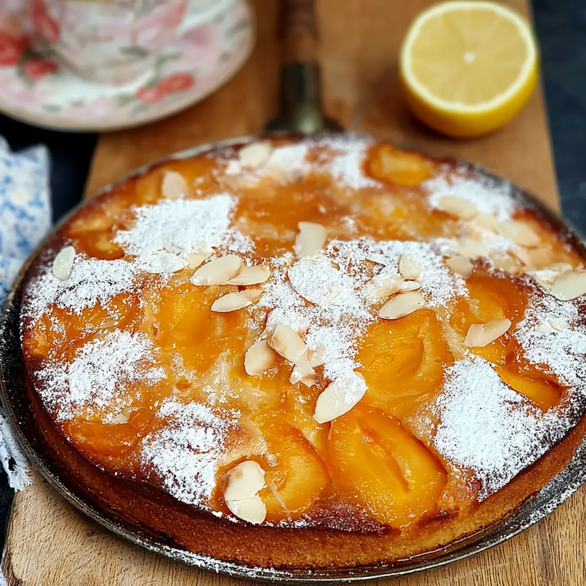 Aprikosen Mandel Kuchen Zitrone