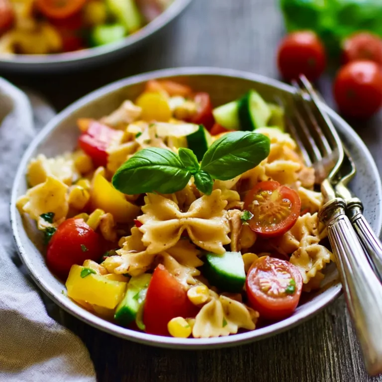 Bunter Nudelsalat mit Balsamico Dressing