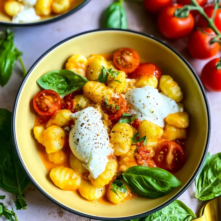 Cremige Tomaten Gnocchi mit Burrata
