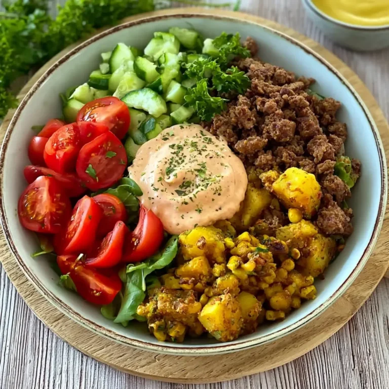 Gesunde Burger Bowl