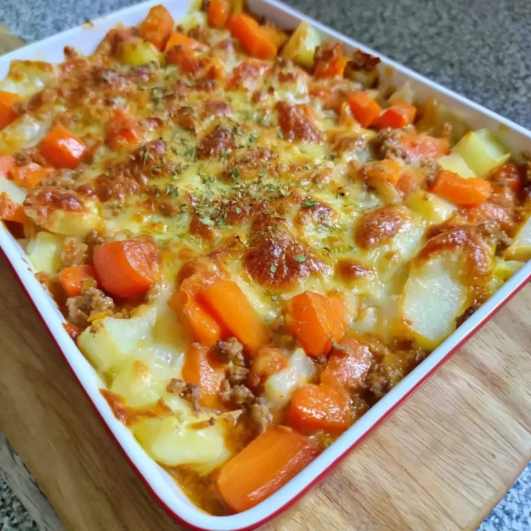 Kohlrabi Karotten Auflauf mit Hackfleisch