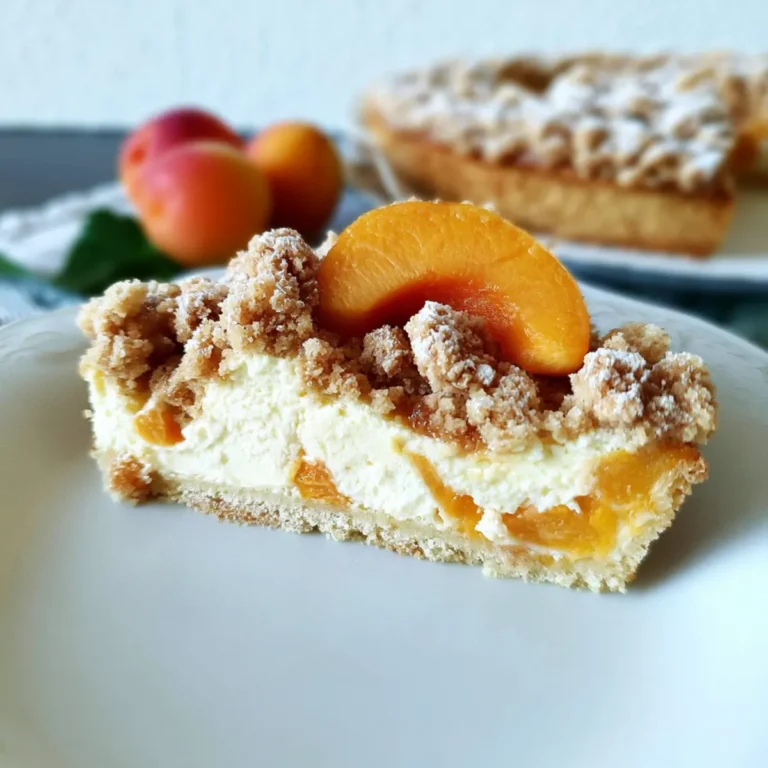 Marillen Topfen Streuselkuchen