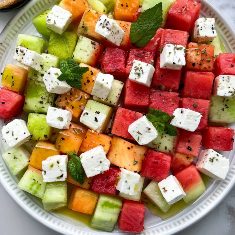 Melonen Mosaik Salat