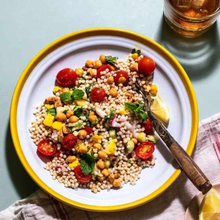 Perlcouscous Salat mit Kichererbsen