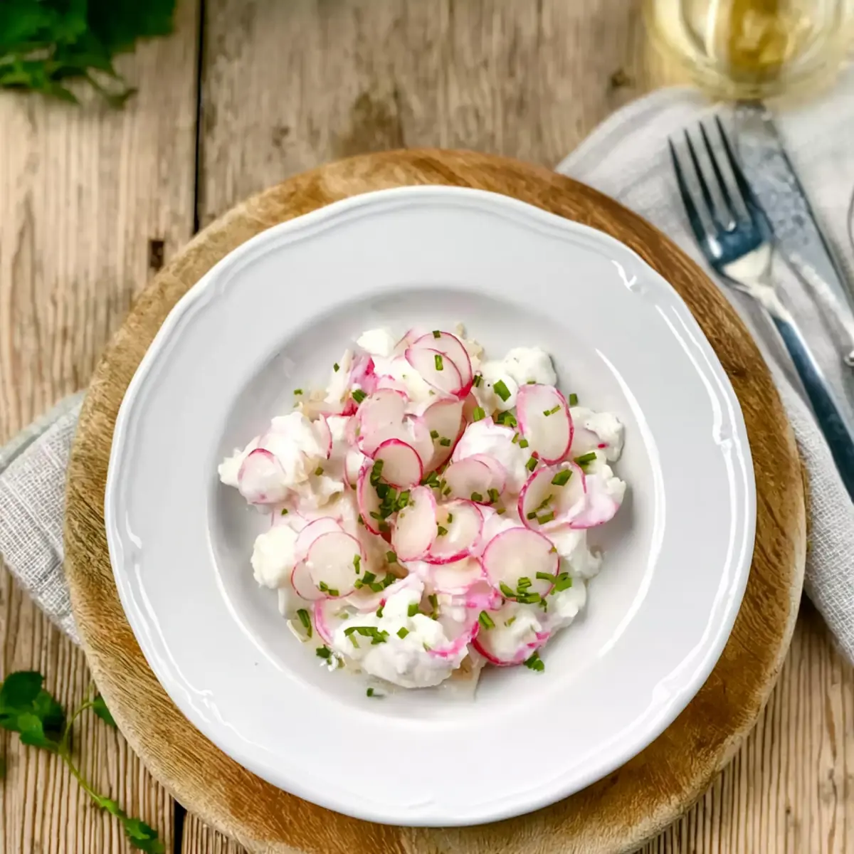 Radieschen Käse Salat