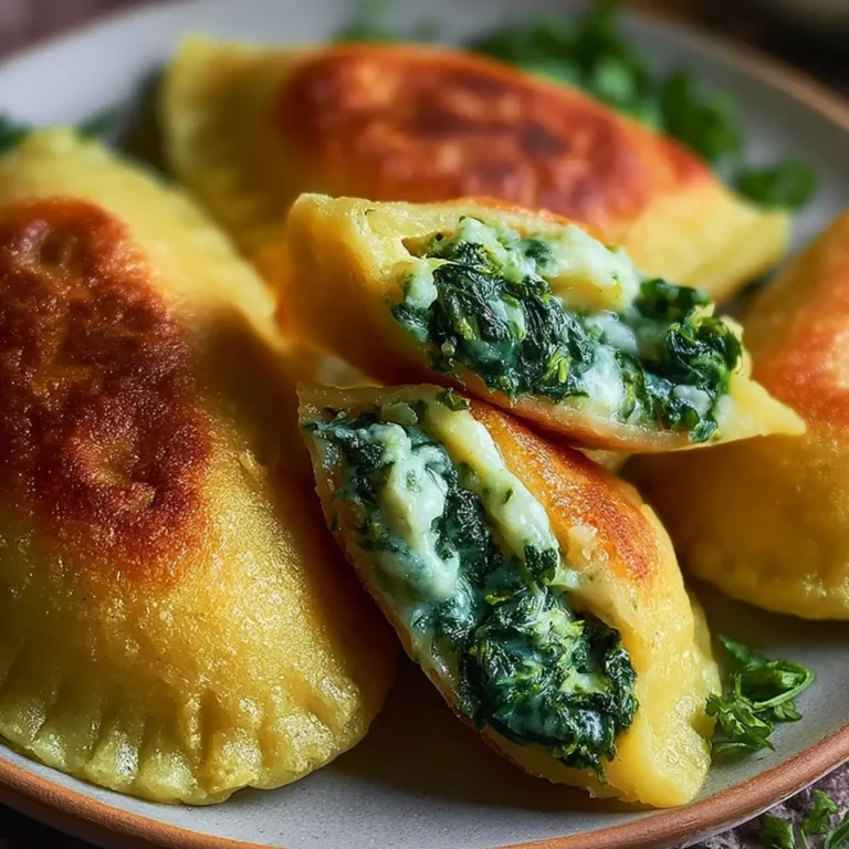 Vegane Kartoffeltaschen mit Spinat Frischkäse Füllung