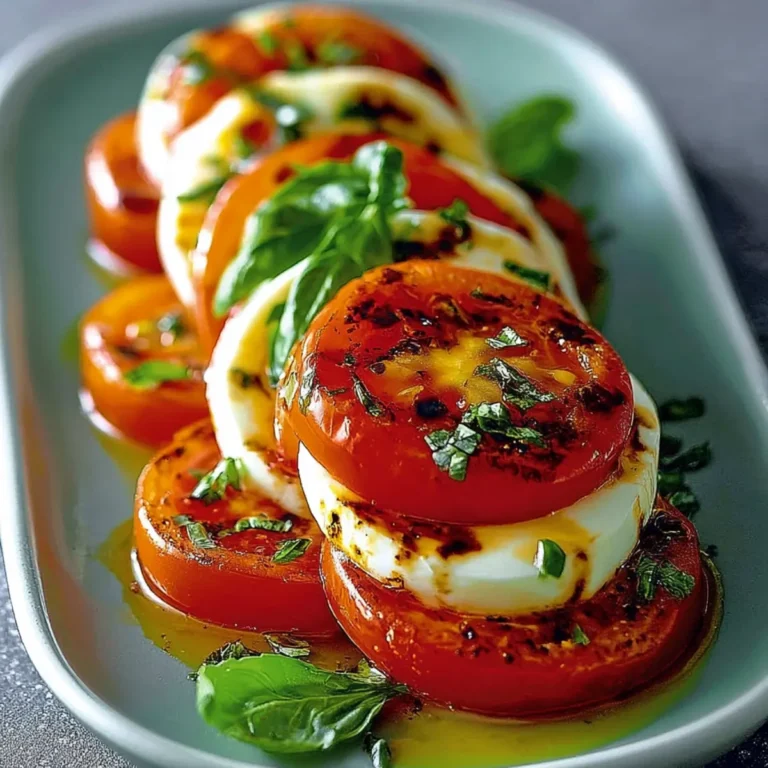 Caprese Salat mit gerösteten Tomaten