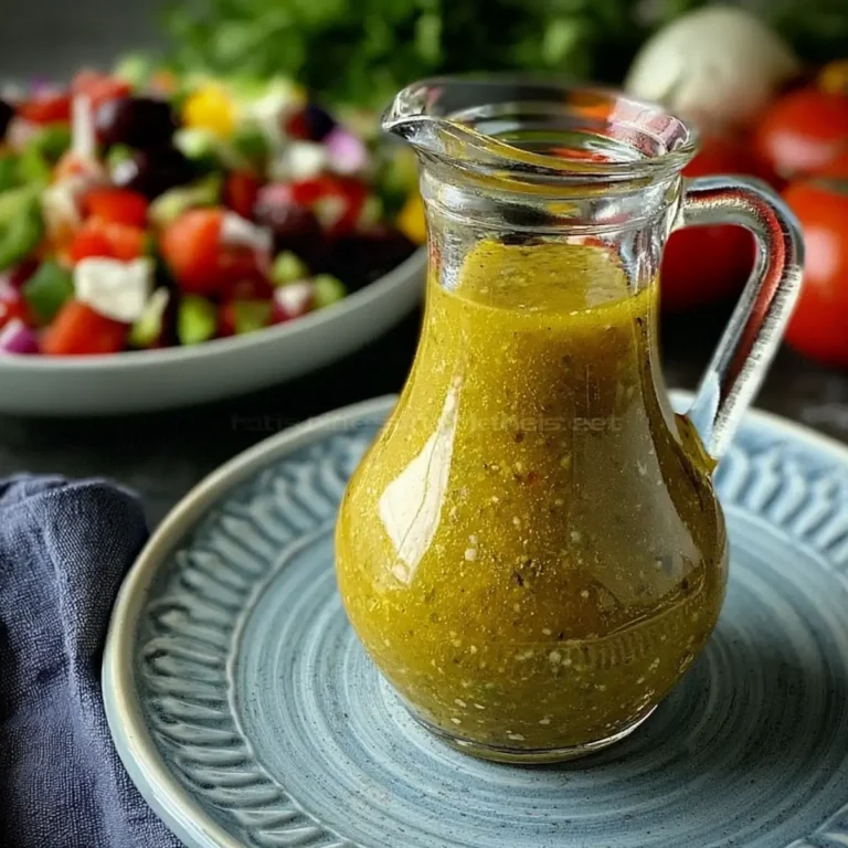 Hausgemachte Vinaigrette für griechischen Salat
