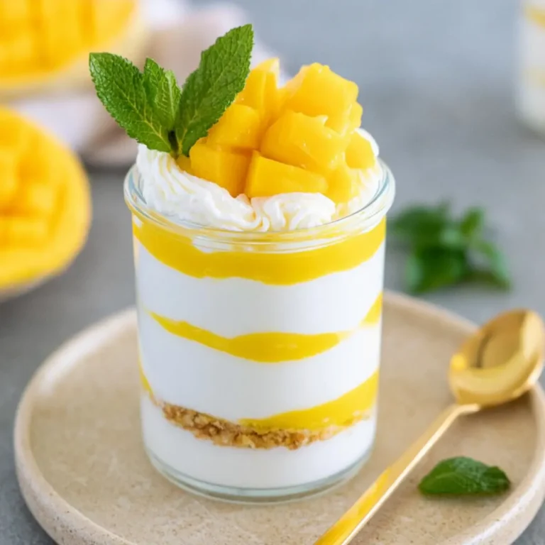 Joghurt Mango Dessert im Glas