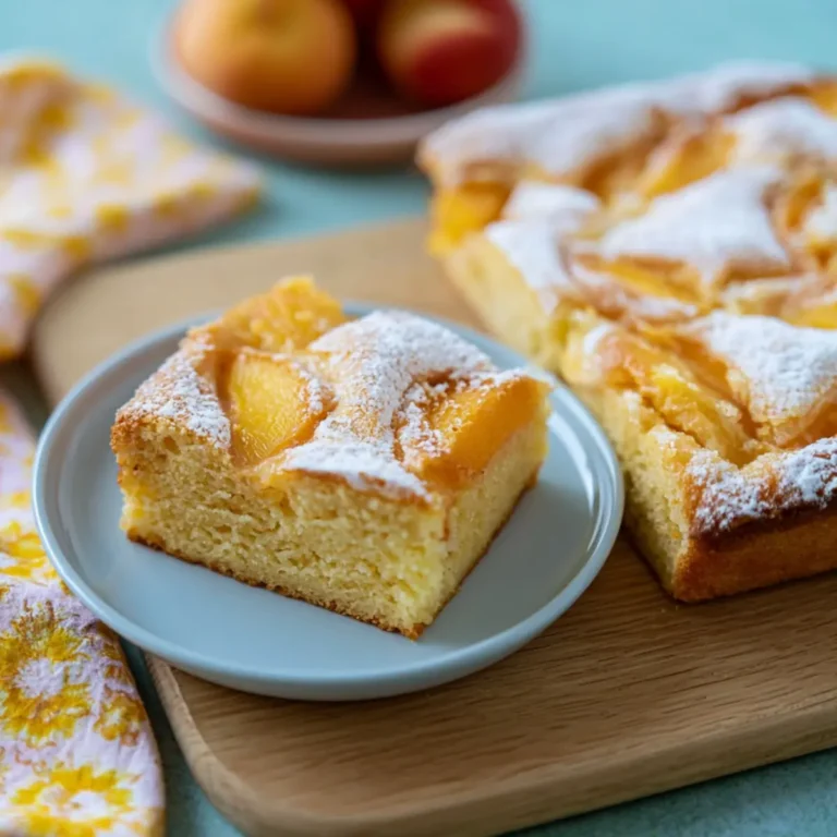 Pfirsich Kuchen vom Blech