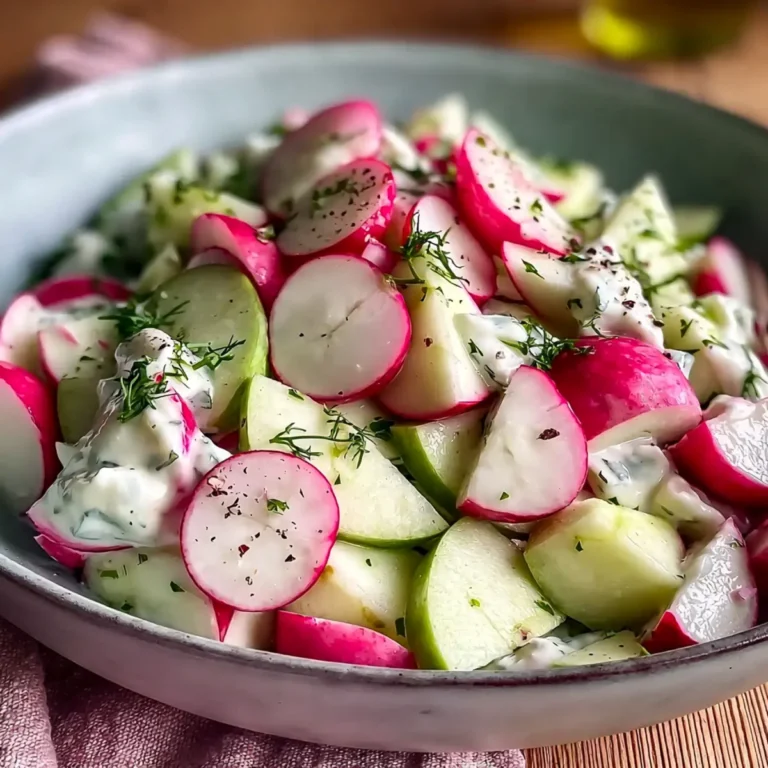 Radieschensalat mit Apfel und Joghurt
