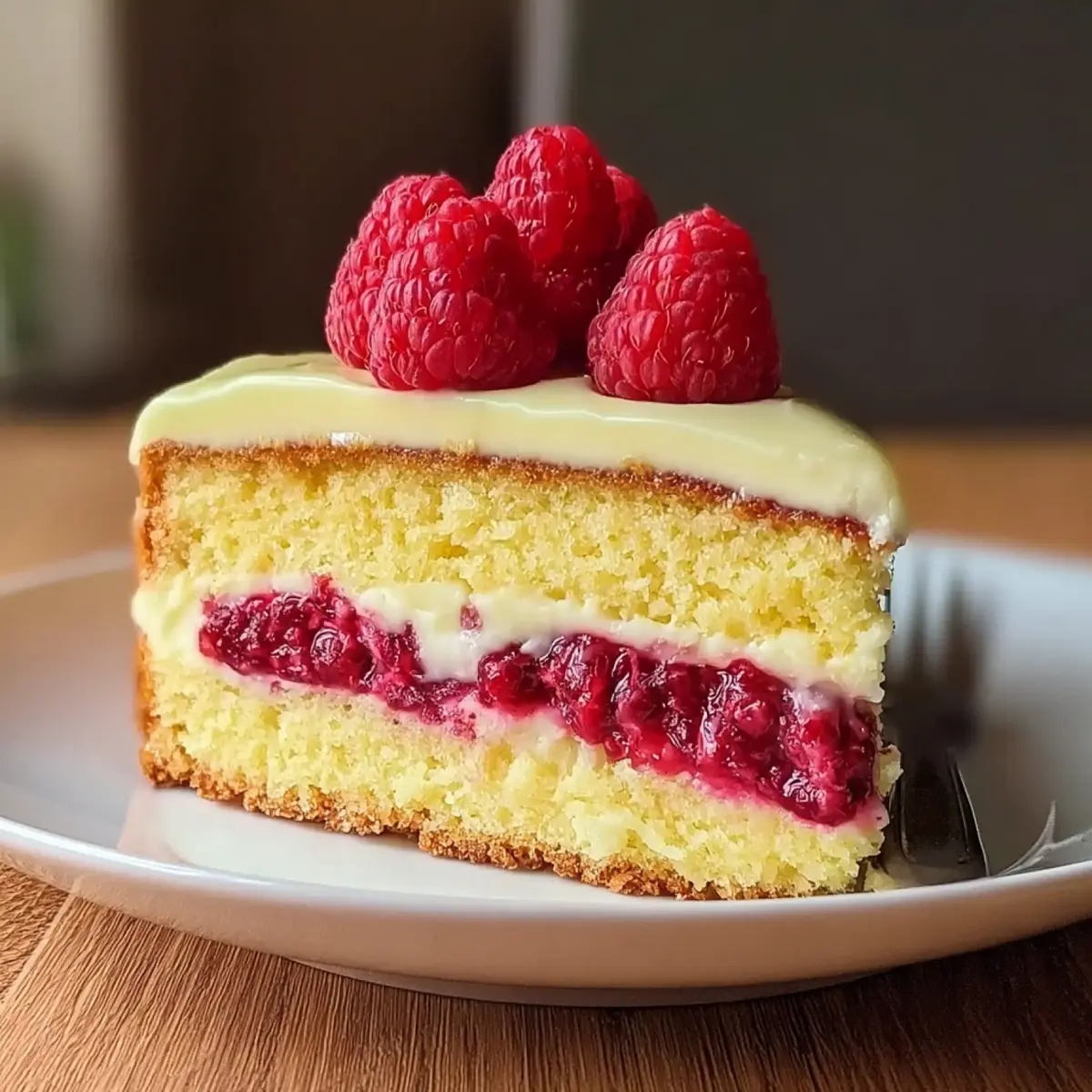 Zitronen Himbeer Kuchen