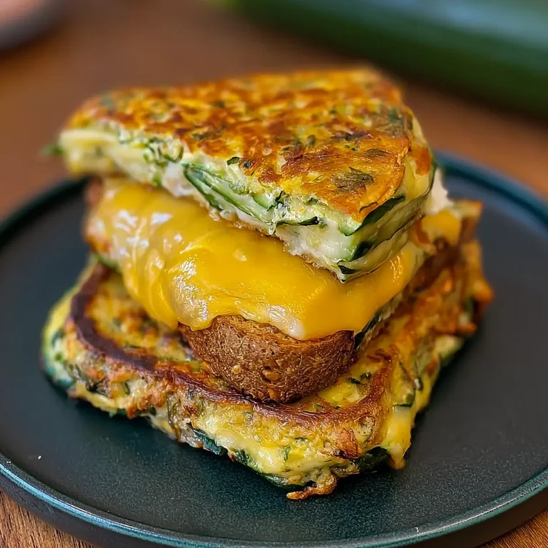Zucchini Toast mit Käse